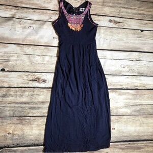 Meghan Los Angeles Embroidered Open back Maxi dress Size M